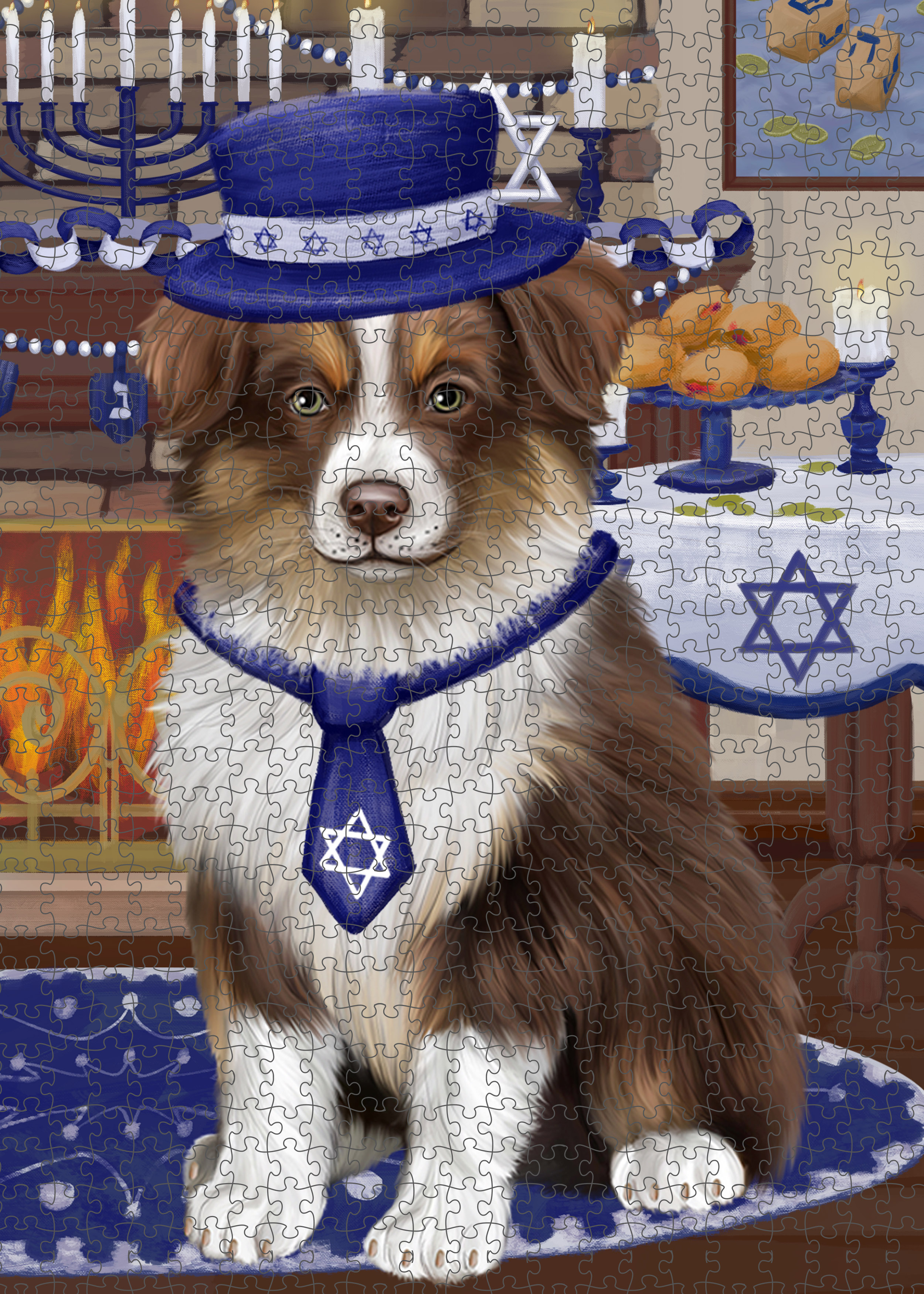 Happy Hanukkah Dog Cat Pet Photo Lovers Jigsaw Puzzle with Photo Tin eBay